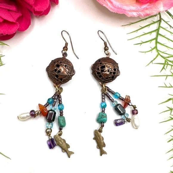 Jewelry - NEW⚜️Handmade Gemstone Beaded Earrings